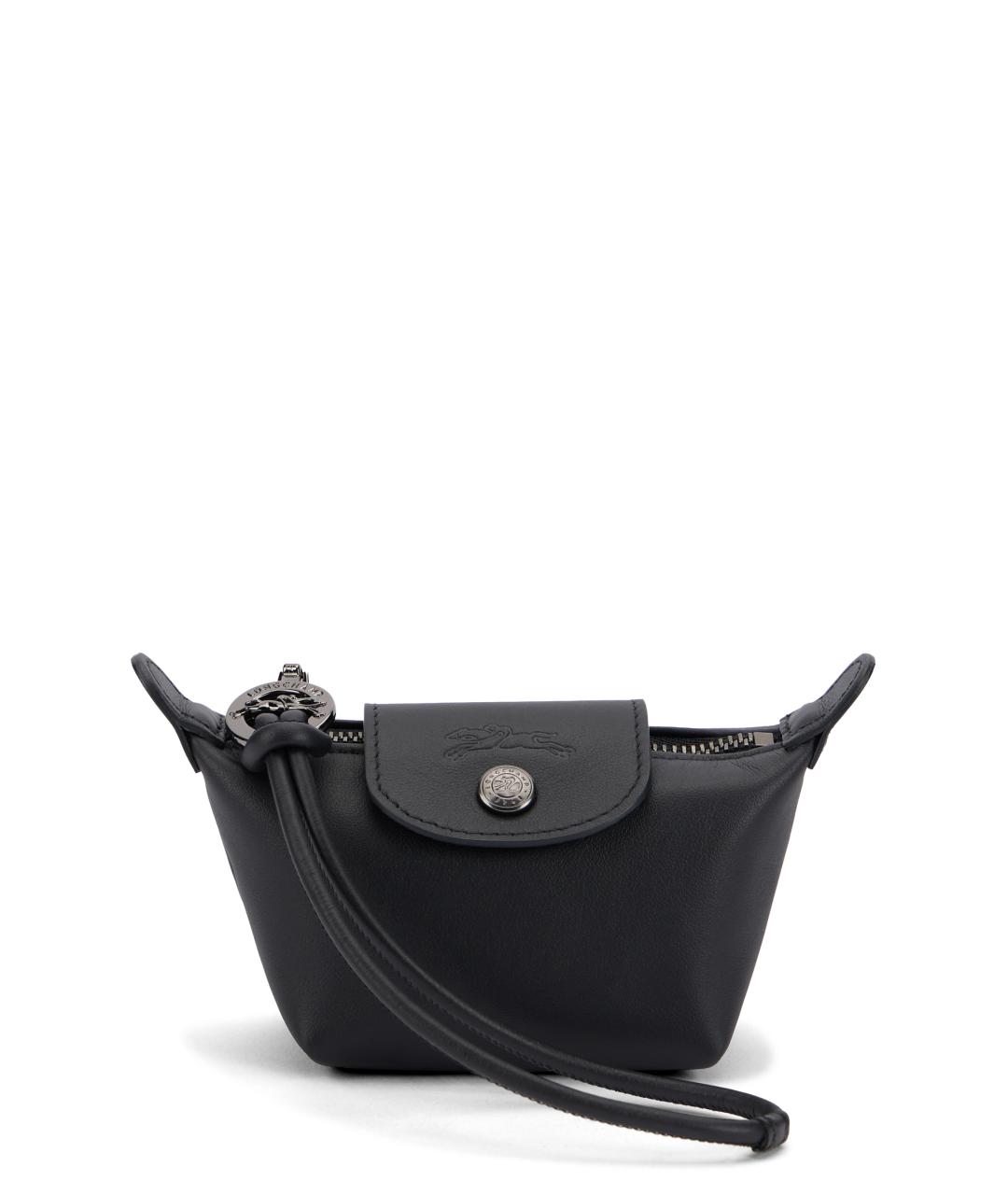 LONGCHAMP Черный кожаный кошелек, фото 1