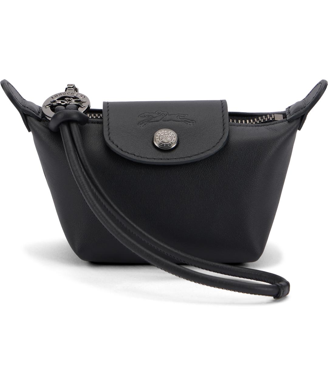 LONGCHAMP Черный кожаный кошелек, фото 2