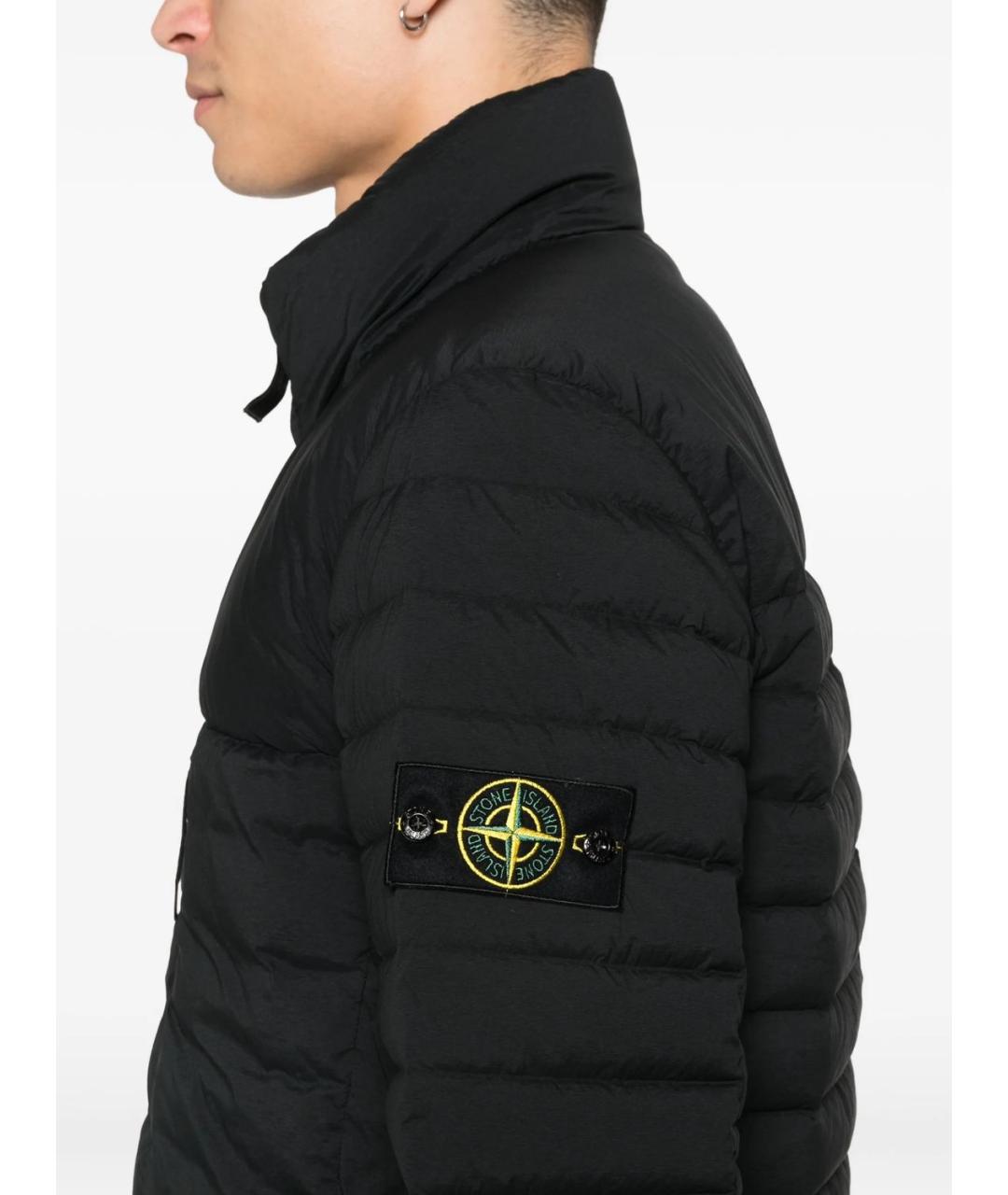 STONE ISLAND Черная полиамидовая куртка, фото 4