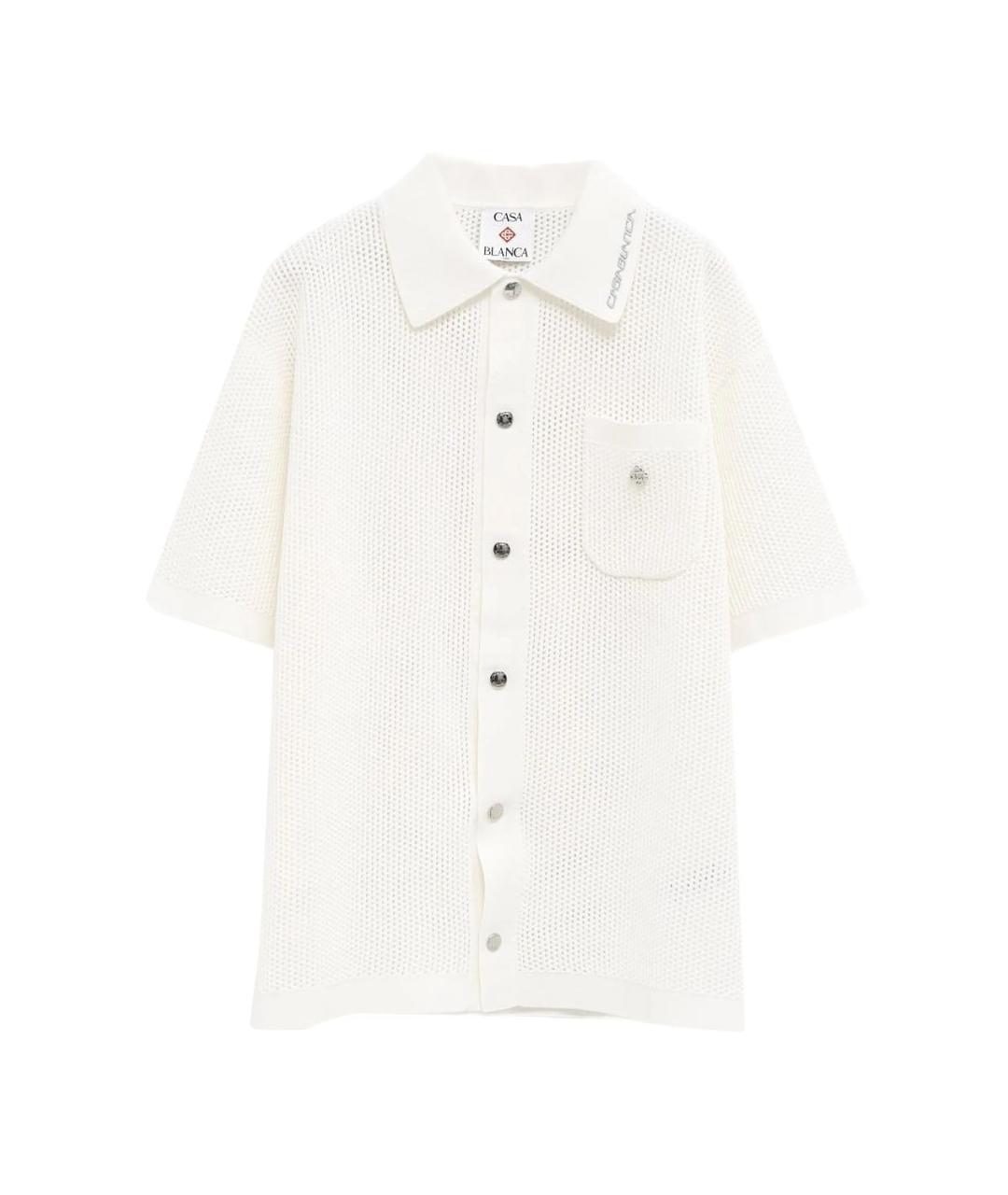 CASABLANCA Белая хлопковая кэжуал рубашка, фото 1