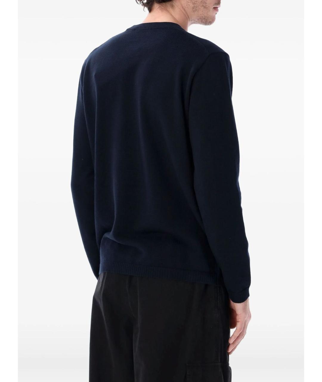 STONE ISLAND Синий хлопковый джемпер / свитер, фото 3