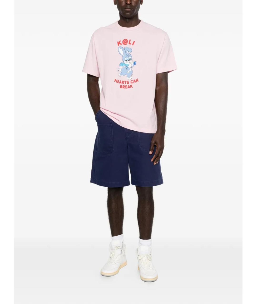 KENZO Розовая хлопковая футболка, фото 2