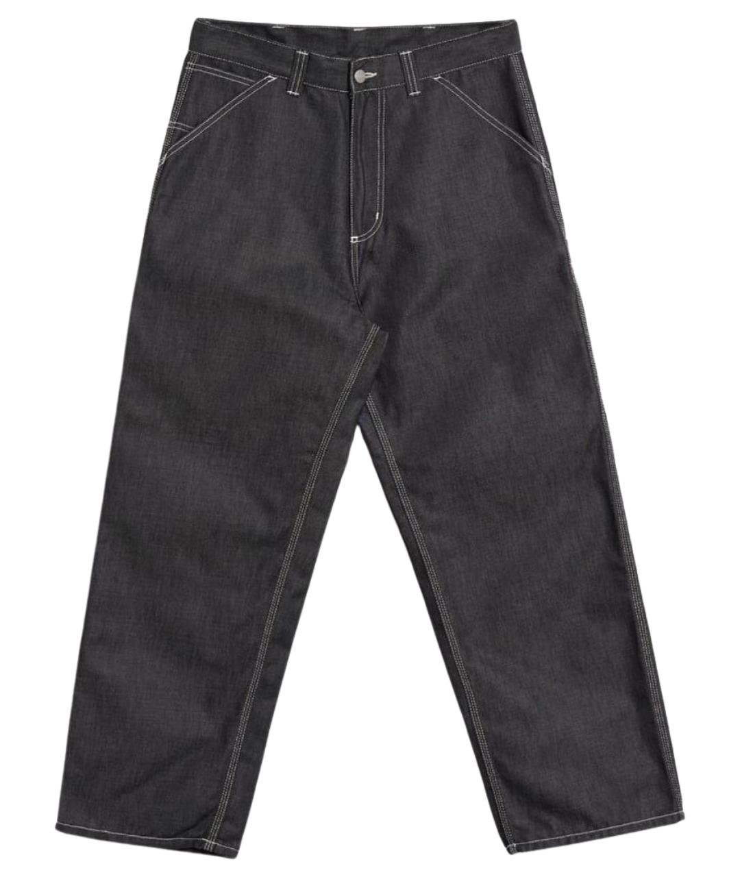 CARHARTT WIP Черные хлопковые прямые джинсы, фото 1