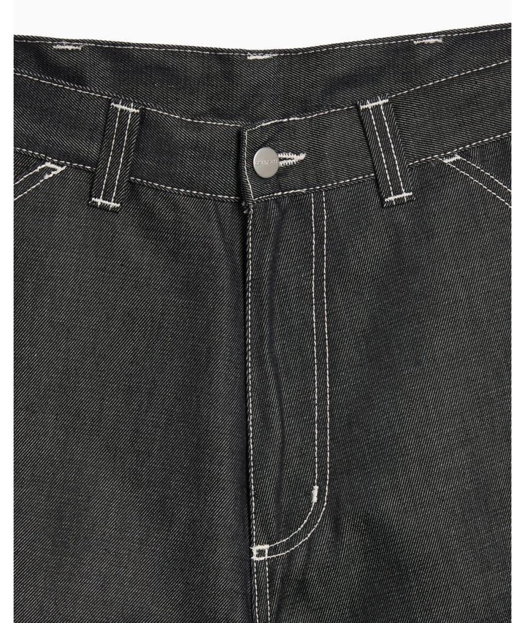 CARHARTT WIP Черные хлопковые прямые джинсы, фото 2