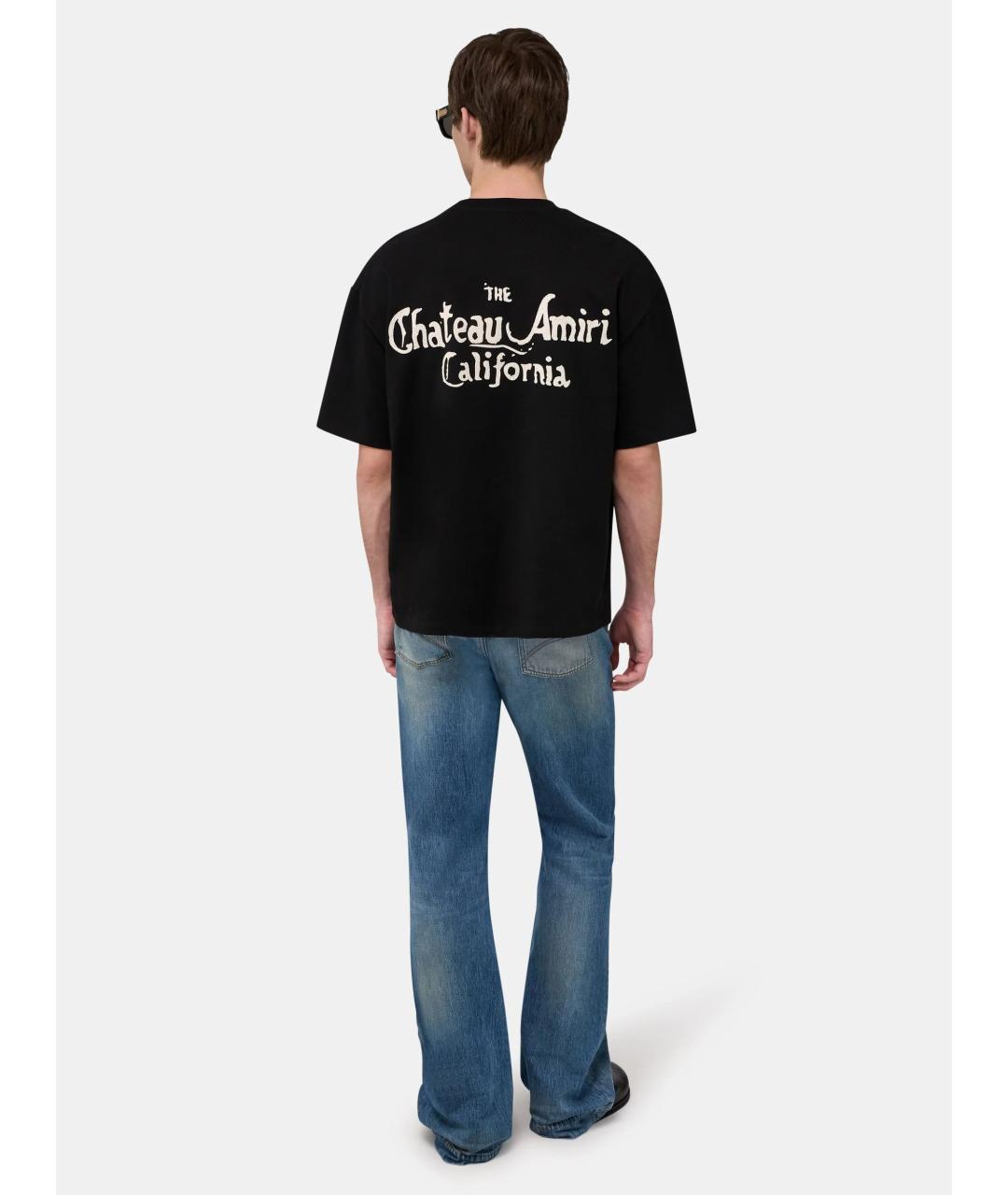 AMIRI Черная хлопковая футболка, фото 4