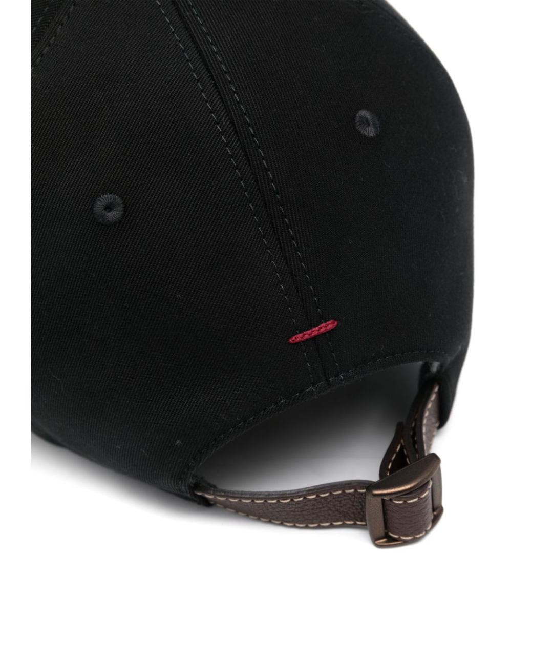 BRUNELLO CUCINELLI Черная хлопковая кепка/бейсболка, фото 2