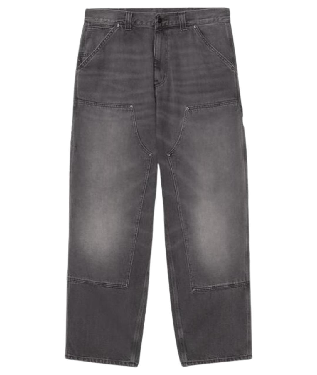 CARHARTT WIP Серые хлопковые прямые джинсы, фото 1