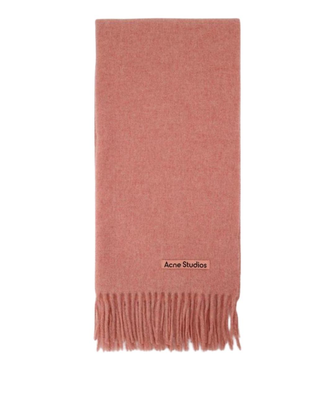 ACNE STUDIOS Розовый шерстяной шарф, фото 1