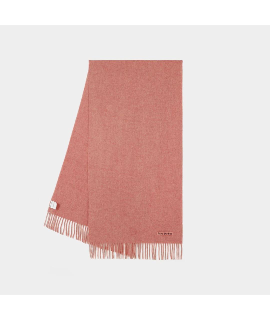 ACNE STUDIOS Розовый шерстяной шарф, фото 2
