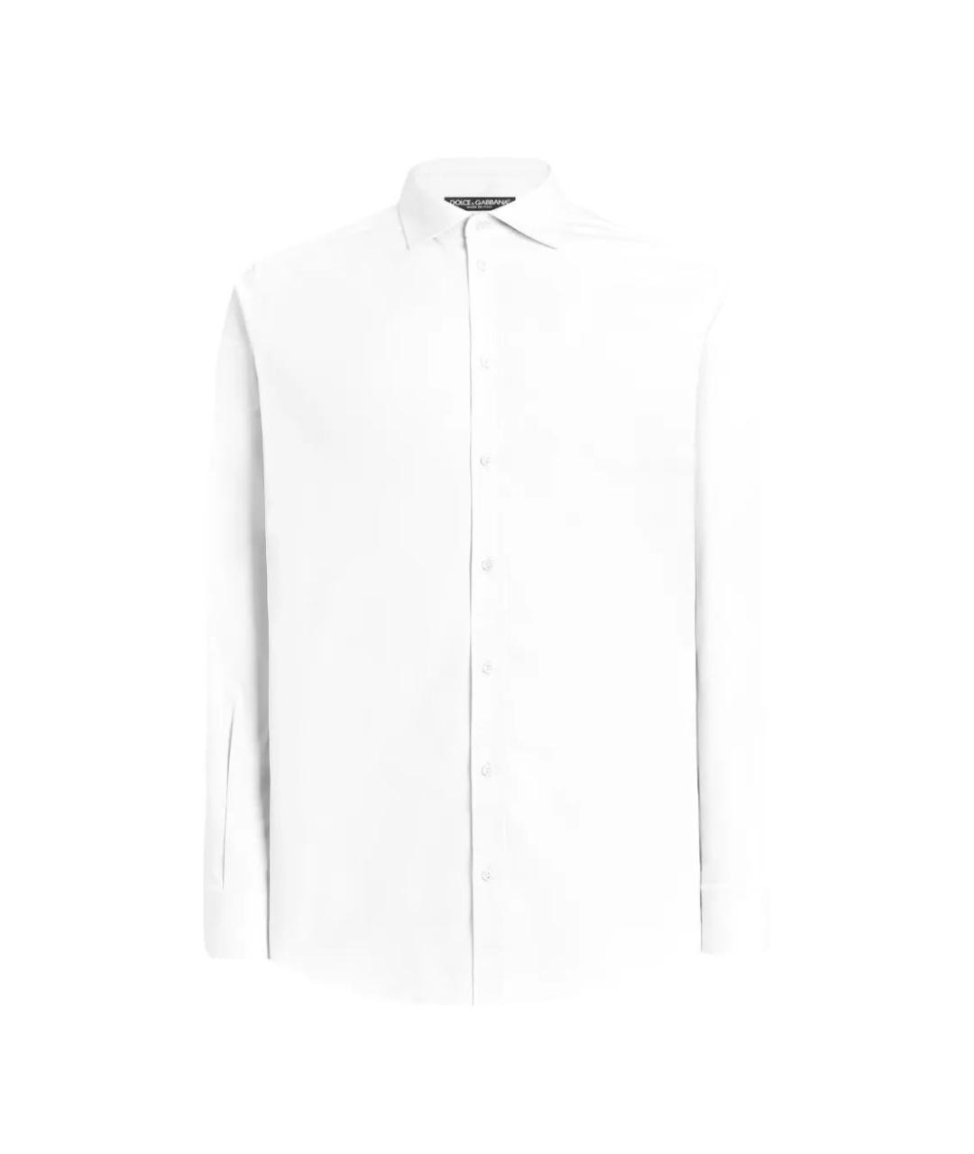 DOLCE&GABBANA Белая хлопковая классическая рубашка, фото 1