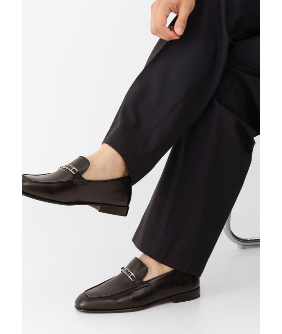 ZILLI Черные кожаные лоферы, фото 6