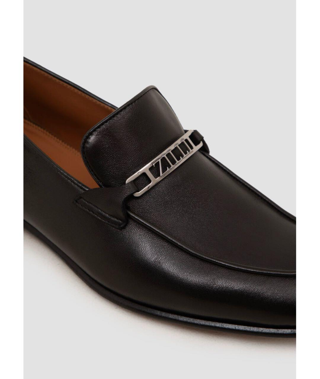 ZILLI Черные кожаные лоферы, фото 4