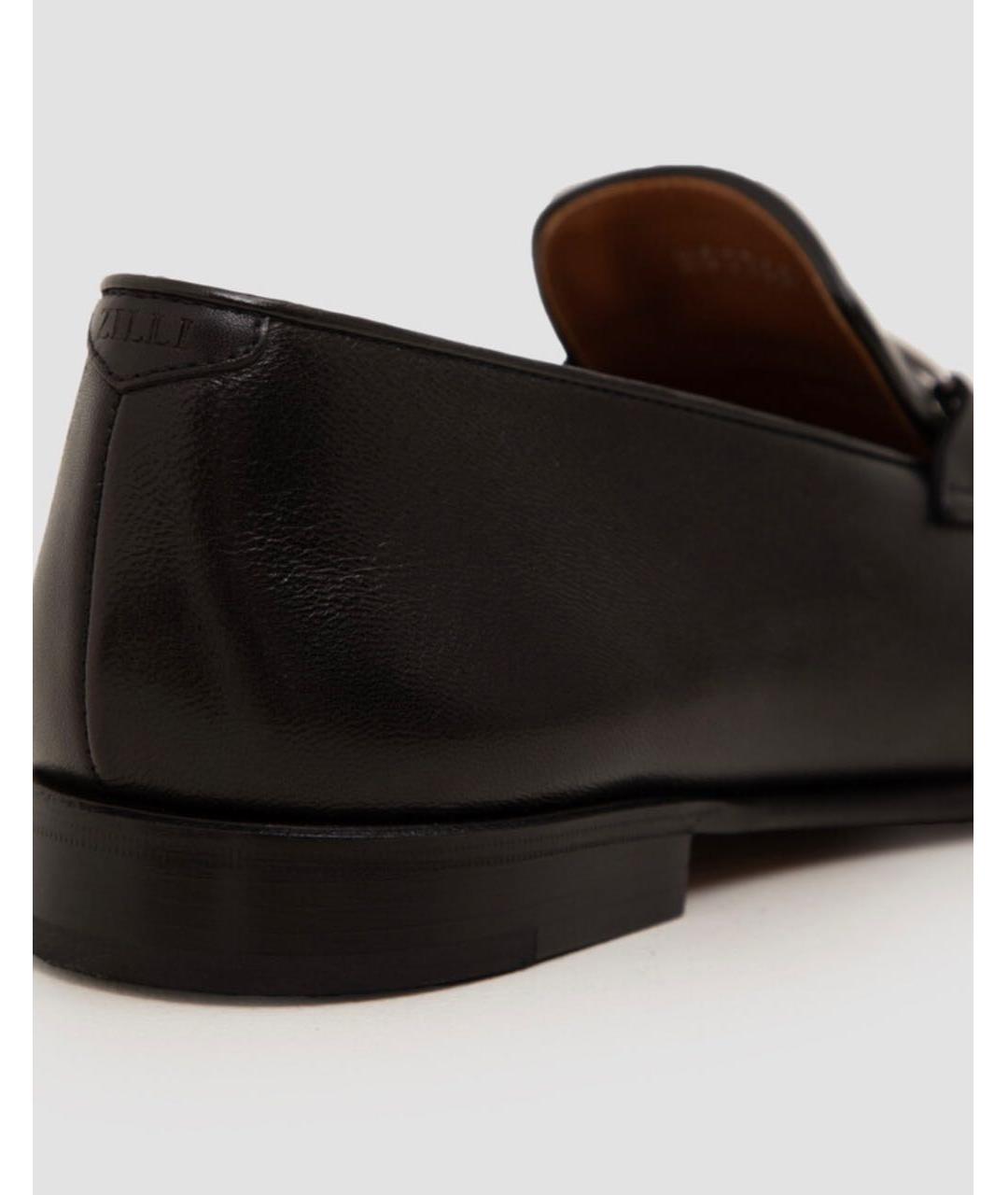 ZILLI Черные кожаные лоферы, фото 5