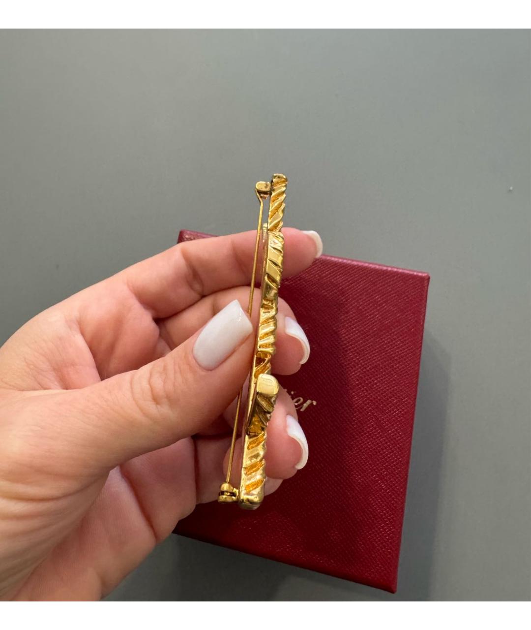 SAINT LAURENT Золотая металлическая булавка / брошь, фото 7