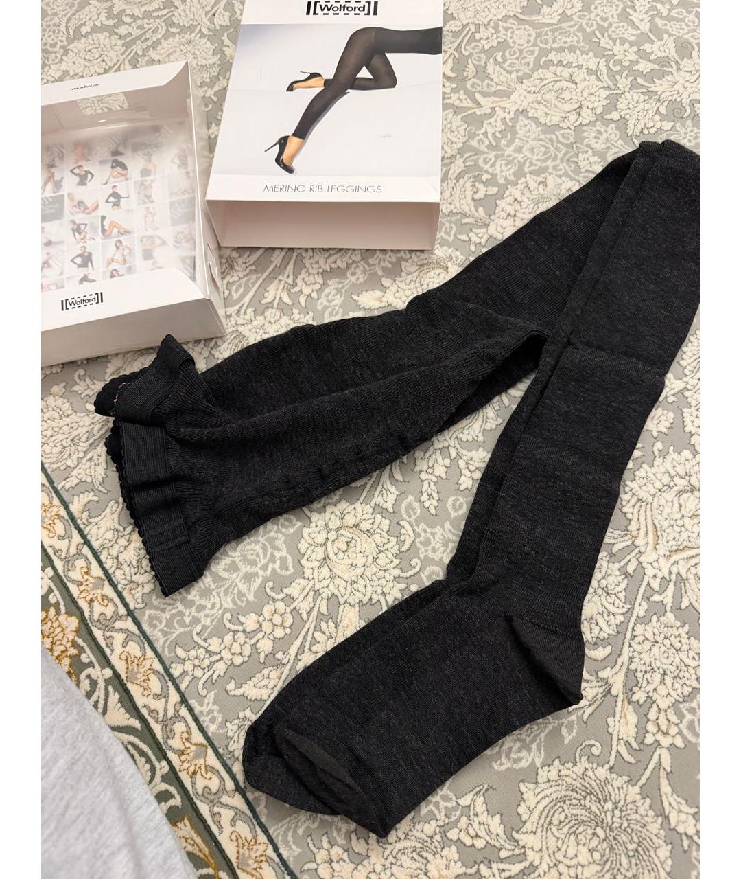 WOLFORD Серые носки, чулки и колготы, фото 2