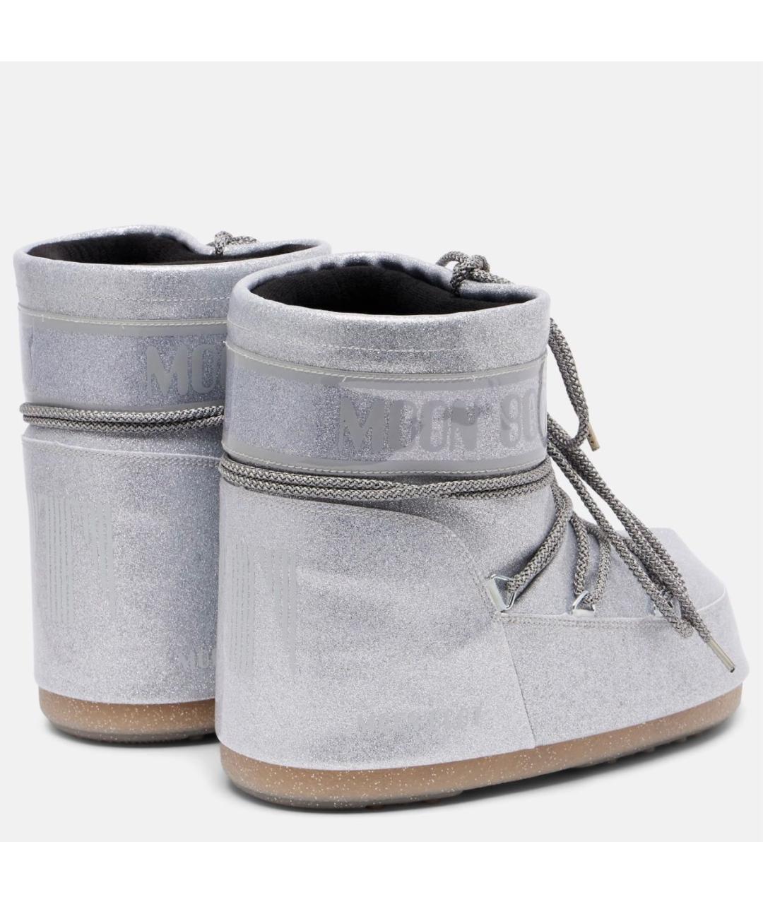 MOON BOOT Серебряные резиновые ботинки, фото 3