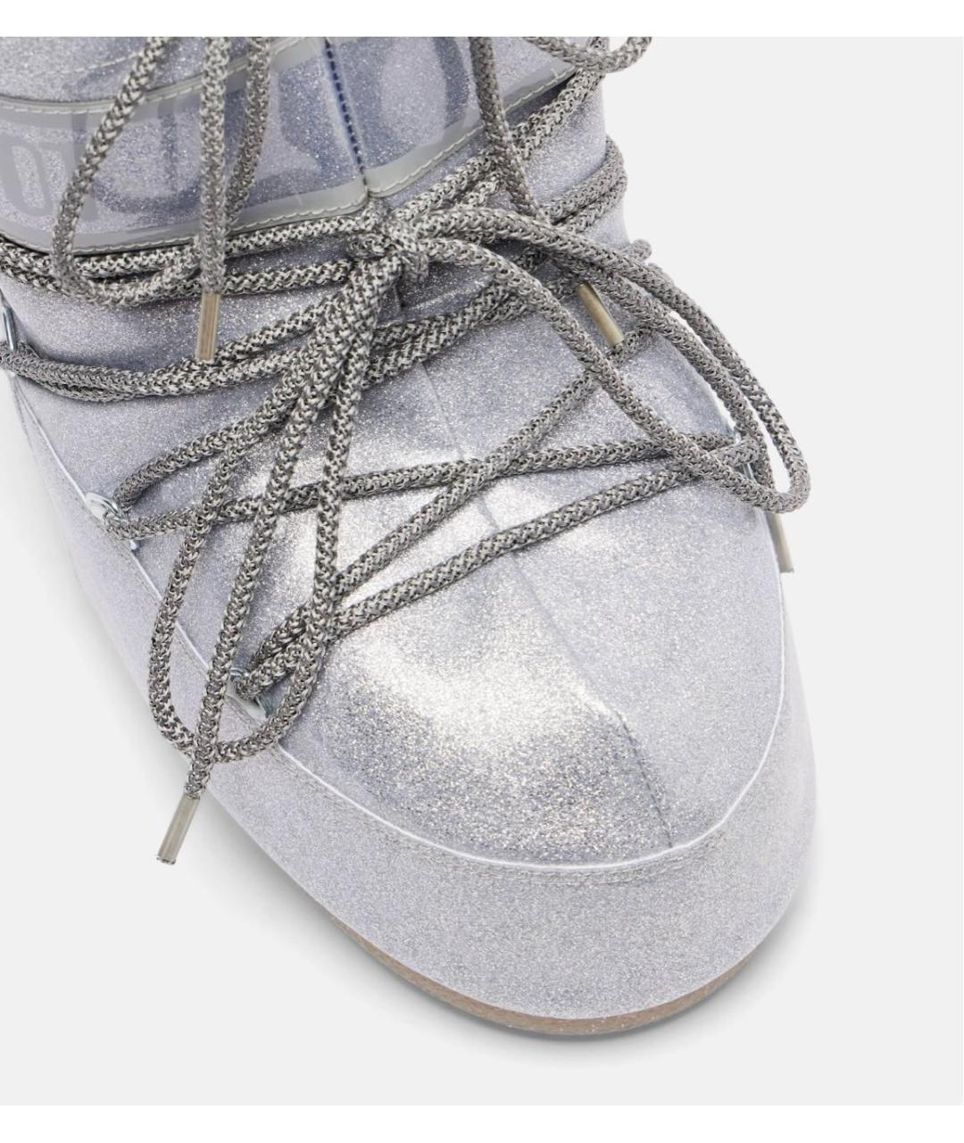 MOON BOOT Серебряные резиновые ботинки, фото 2