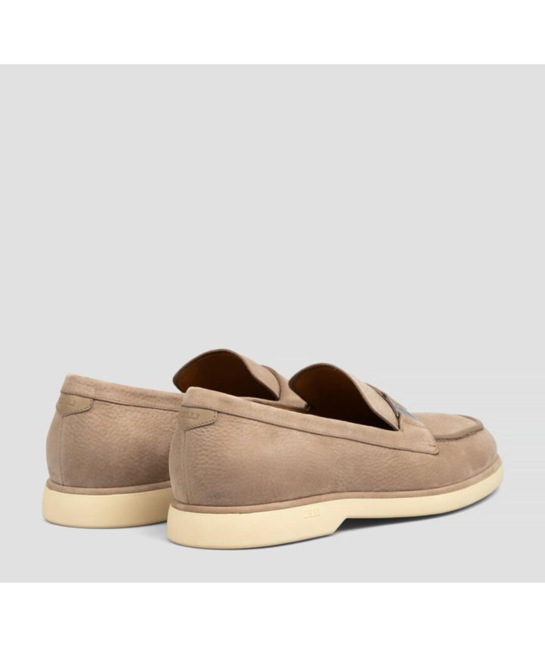 ZILLI Бежевые кожаные лоферы, фото 3