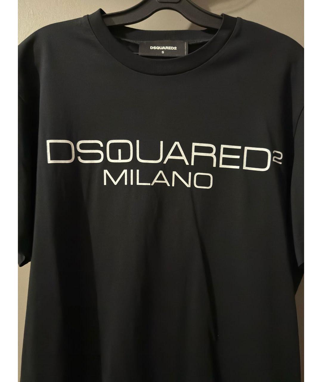 DSQUARED2 Черная хлопковая футболка, фото 4