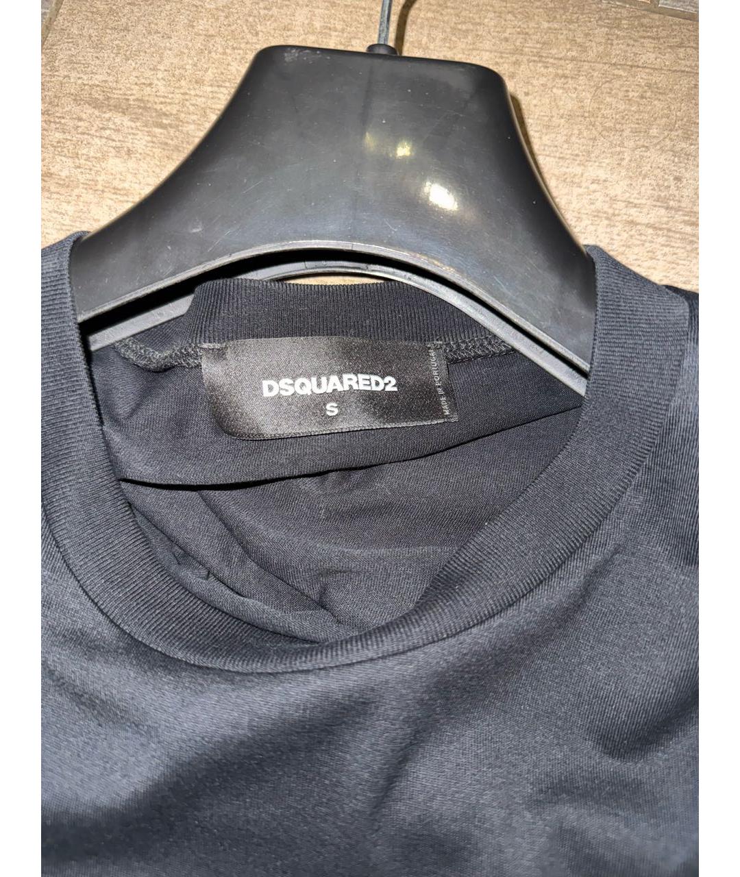 DSQUARED2 Черная хлопковая футболка, фото 3