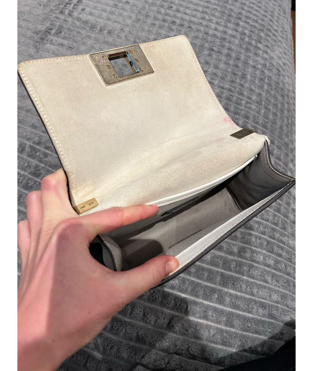 FURLA Белая кожаная сумка через плечо, фото 4