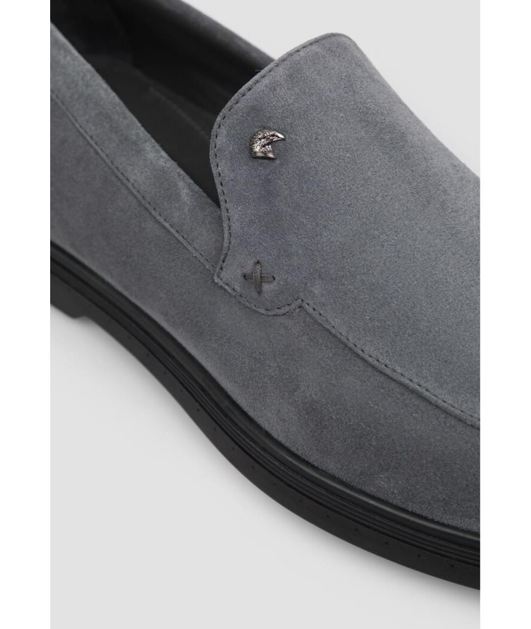 STEFANO RICCI Серые замшевые лоферы, фото 4