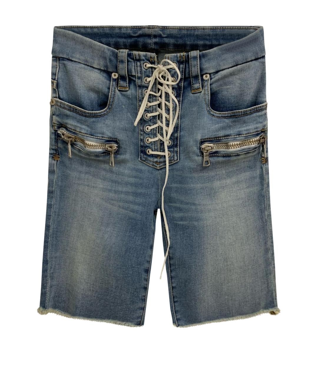 UNRAVEL PROJECT Голубые хлопковые шорты, фото 1