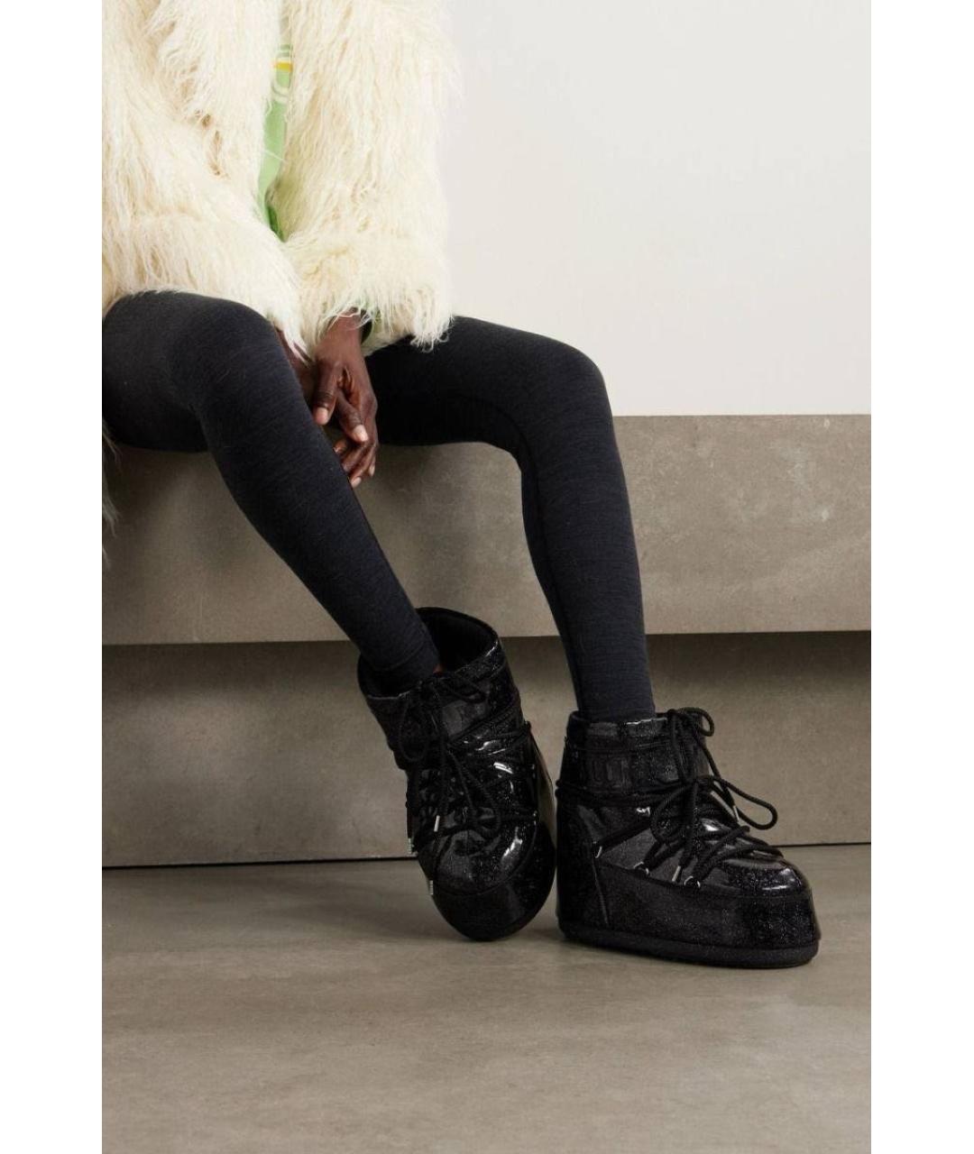 MOON BOOT Черные резиновые ботинки, фото 5