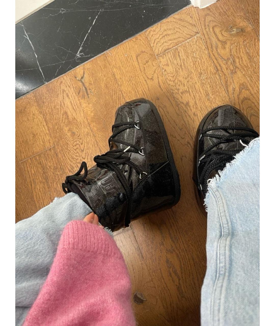 MOON BOOT Черные резиновые ботинки, фото 6