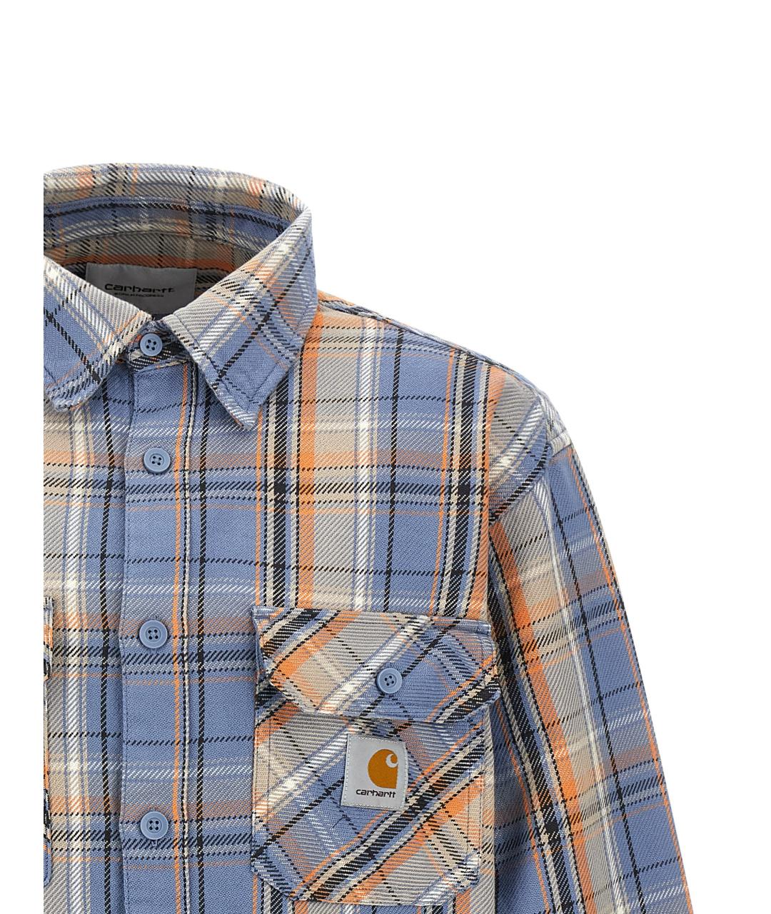 CARHARTT WIP Голубая хлопковая кэжуал рубашка, фото 3