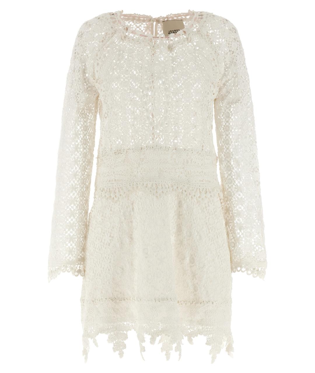 ISABEL MARANT Белое хлопковое коктейльное платье, фото 1