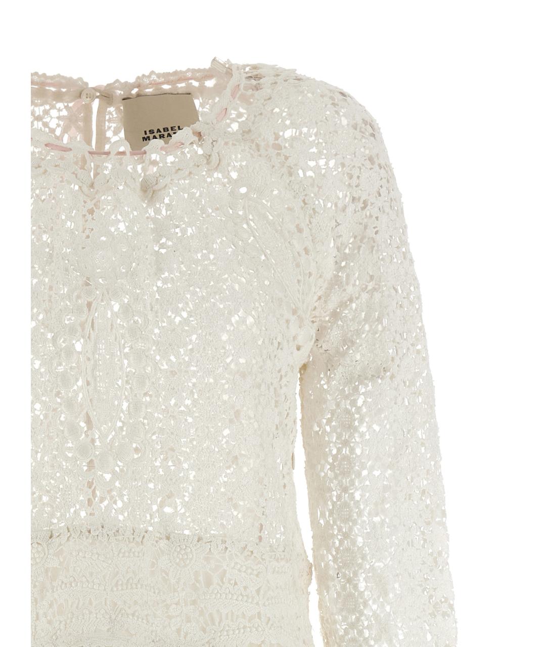 ISABEL MARANT Белое хлопковое коктейльное платье, фото 3