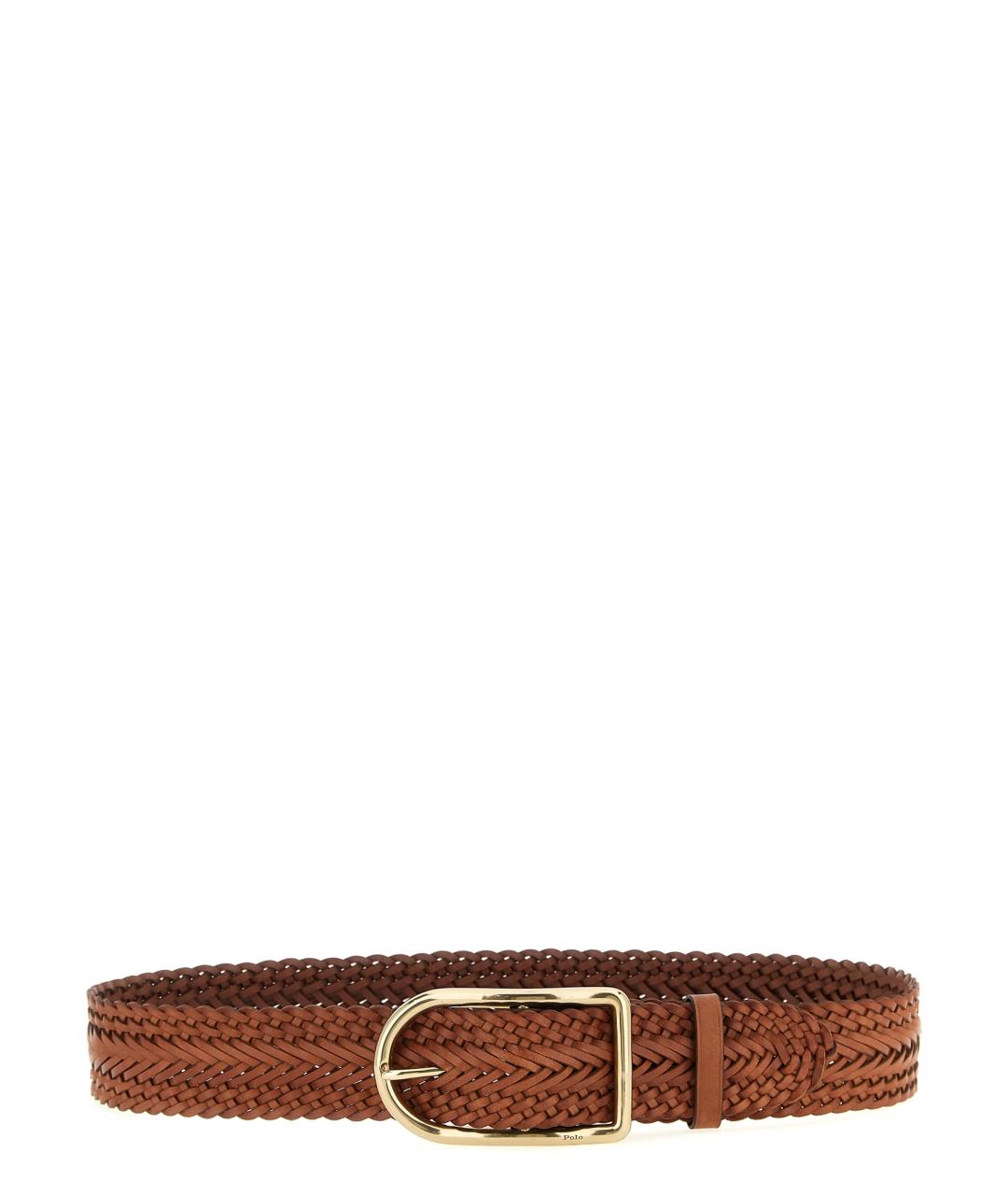 POLO RALPH LAUREN Коричневый кожаный ремень, фото 1