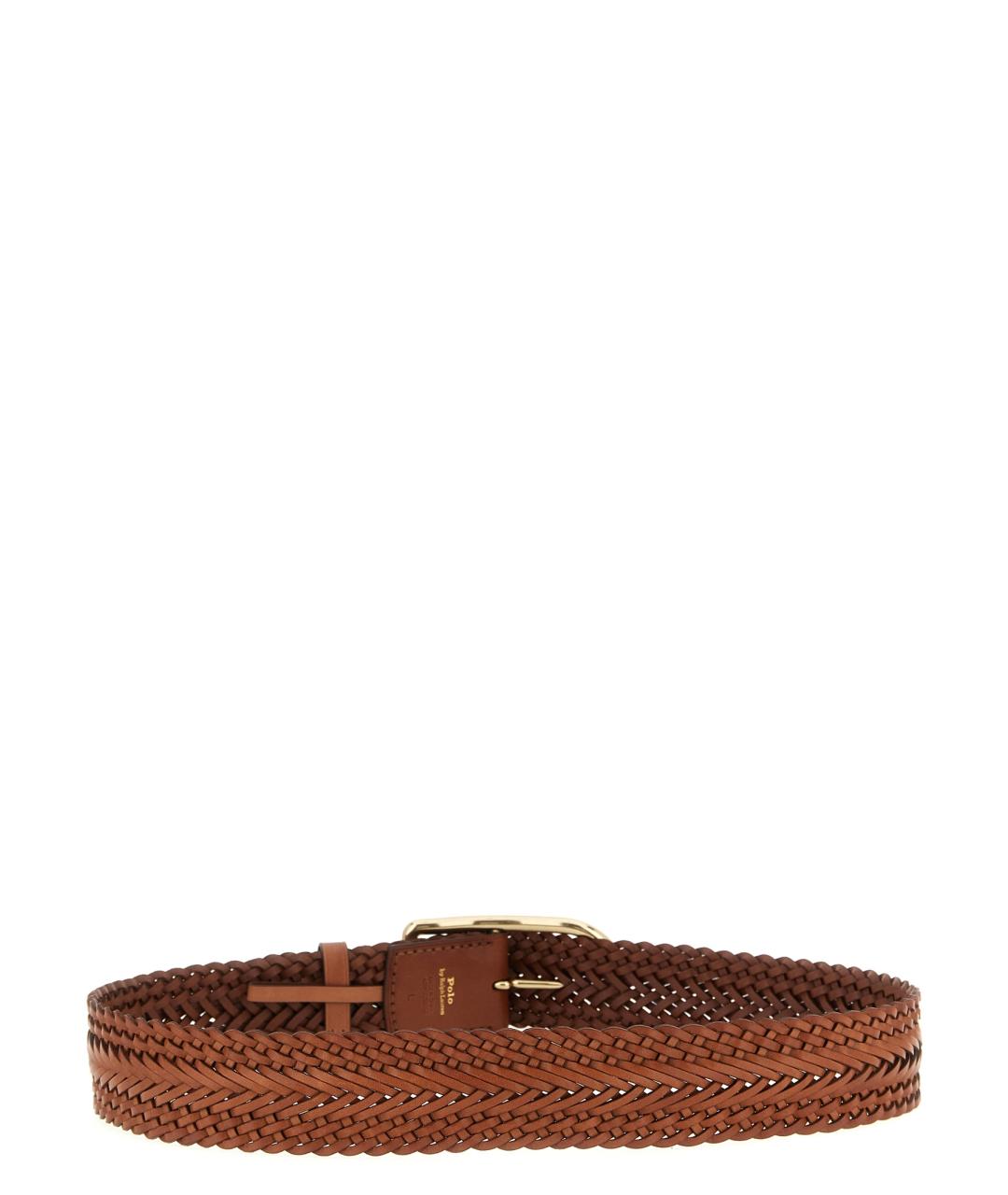 POLO RALPH LAUREN Коричневый кожаный ремень, фото 2