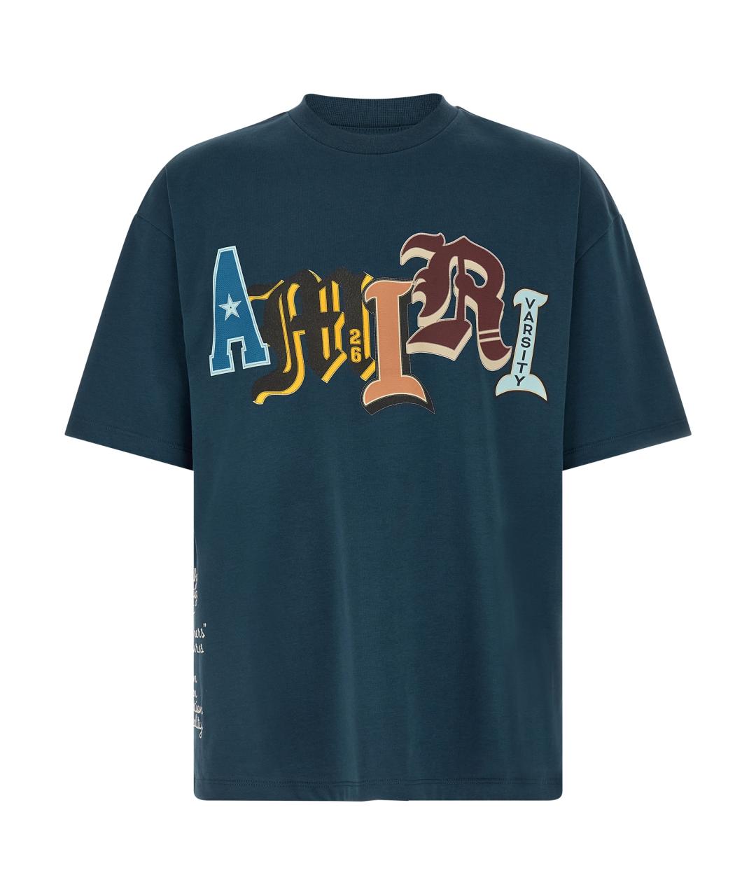 AMIRI Синяя хлопковая футболка, фото 1
