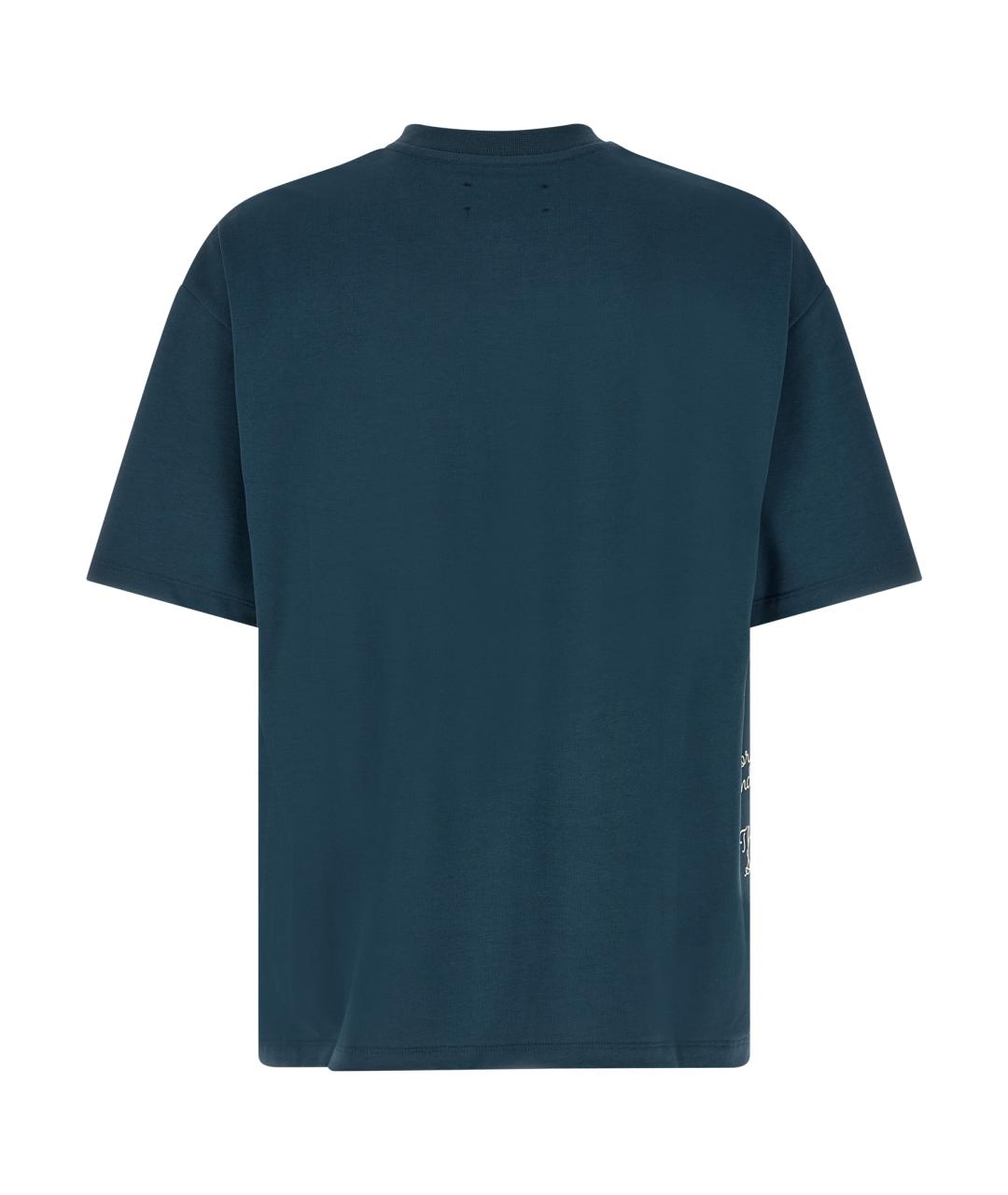 AMIRI Синяя хлопковая футболка, фото 2