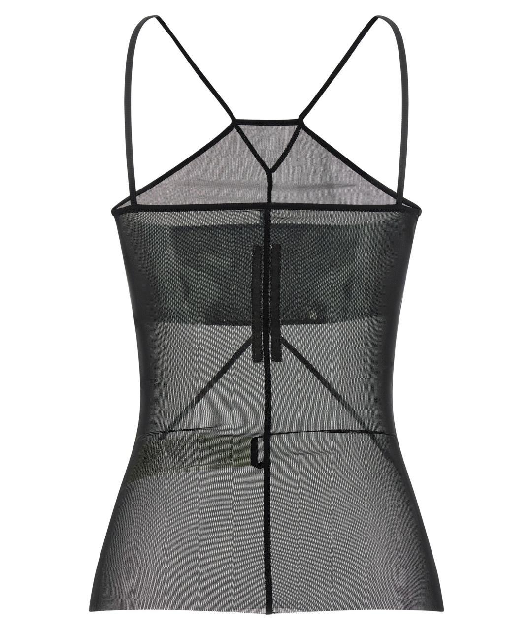 RICK OWENS Черная полиамидовая майка, фото 2