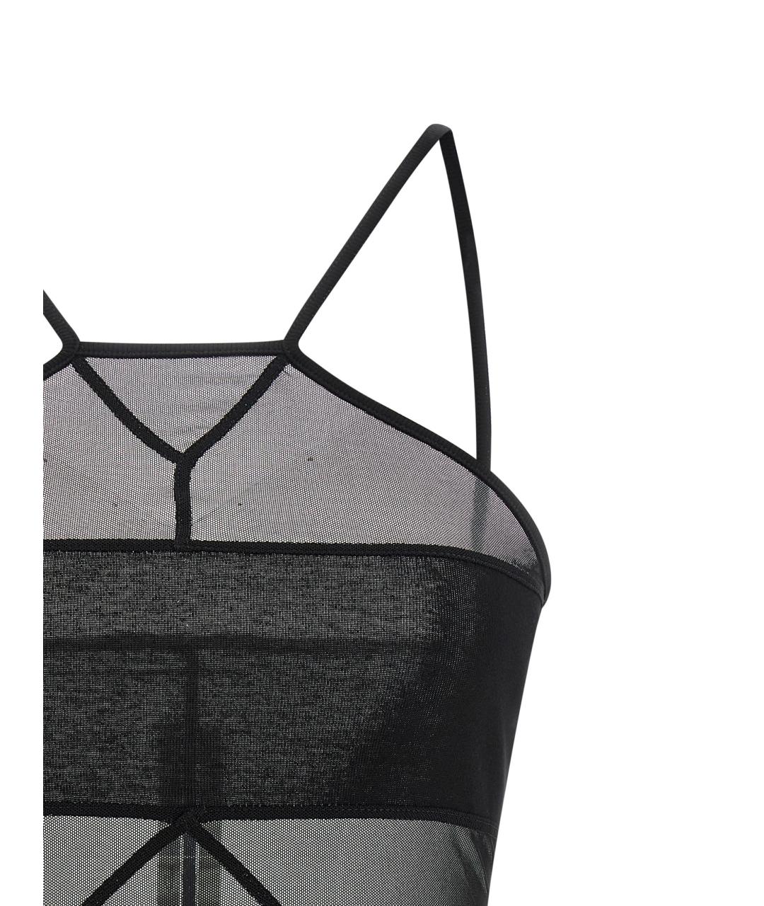 RICK OWENS Черная полиамидовая майка, фото 3