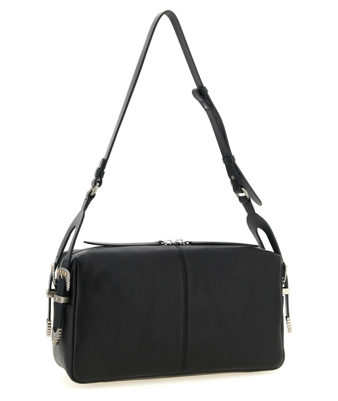 PINKO Черная кожаная сумка через плечо, фото 2