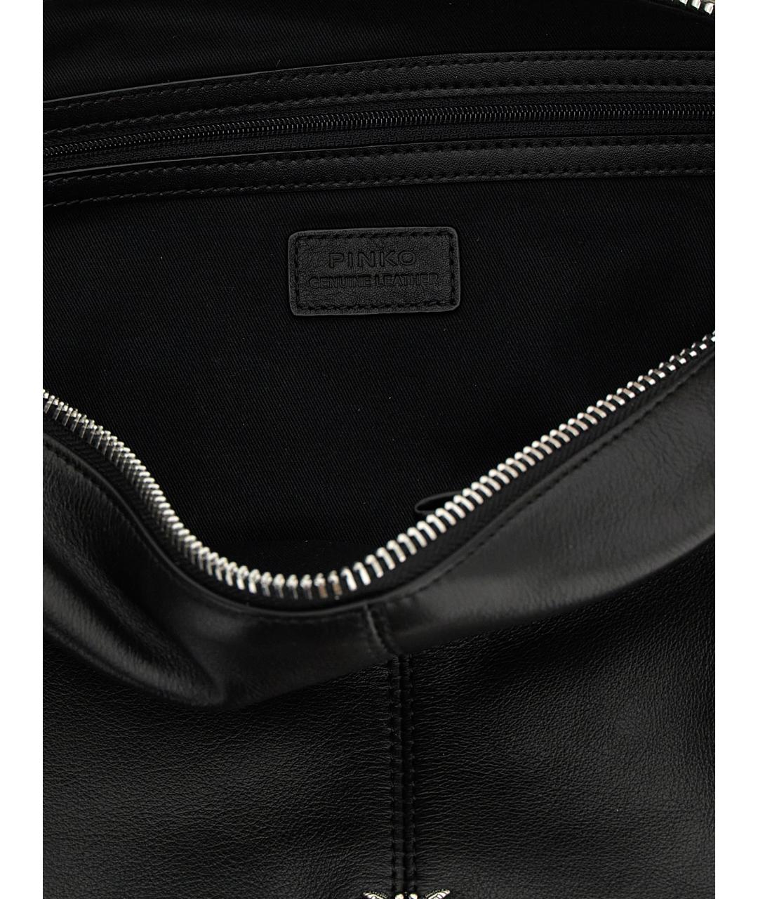 PINKO Черная кожаная сумка через плечо, фото 4