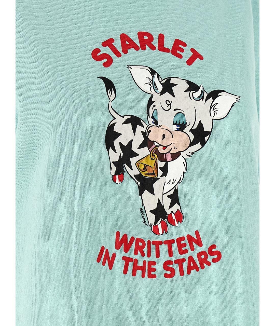 KENZO Голубая хлопковая футболка, фото 4