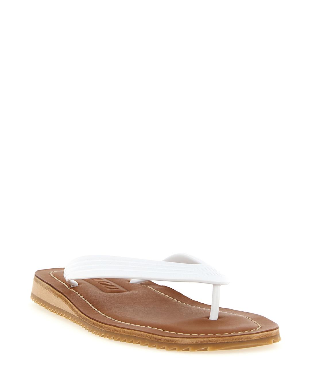 MIU MIU Белые шлепанцы, фото 2