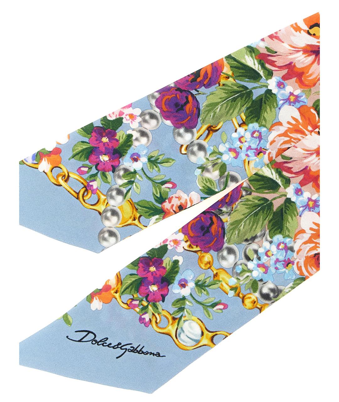 DOLCE&GABBANA Мульти шелковый шарф, фото 3