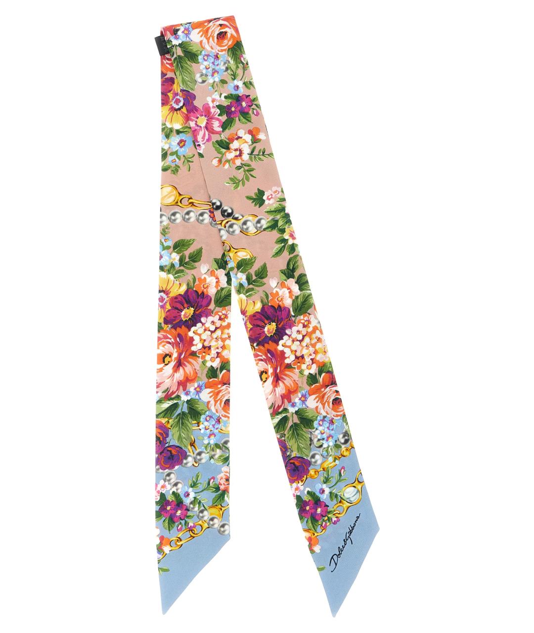 DOLCE&GABBANA Мульти шелковый шарф, фото 1