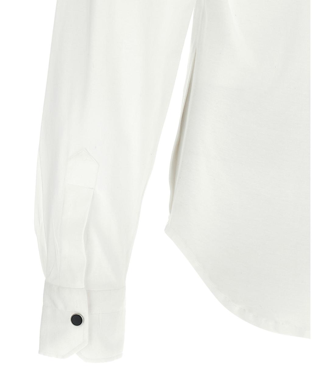 KITON Белая хлопковая кэжуал рубашка, фото 4