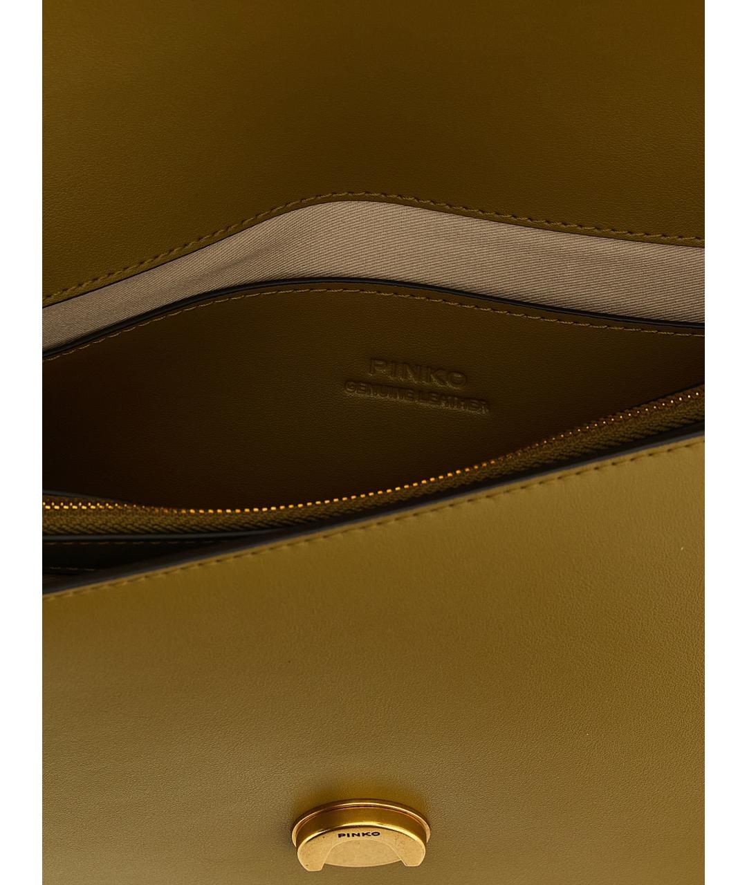 PINKO Зеленая кожаная сумка через плечо, фото 4