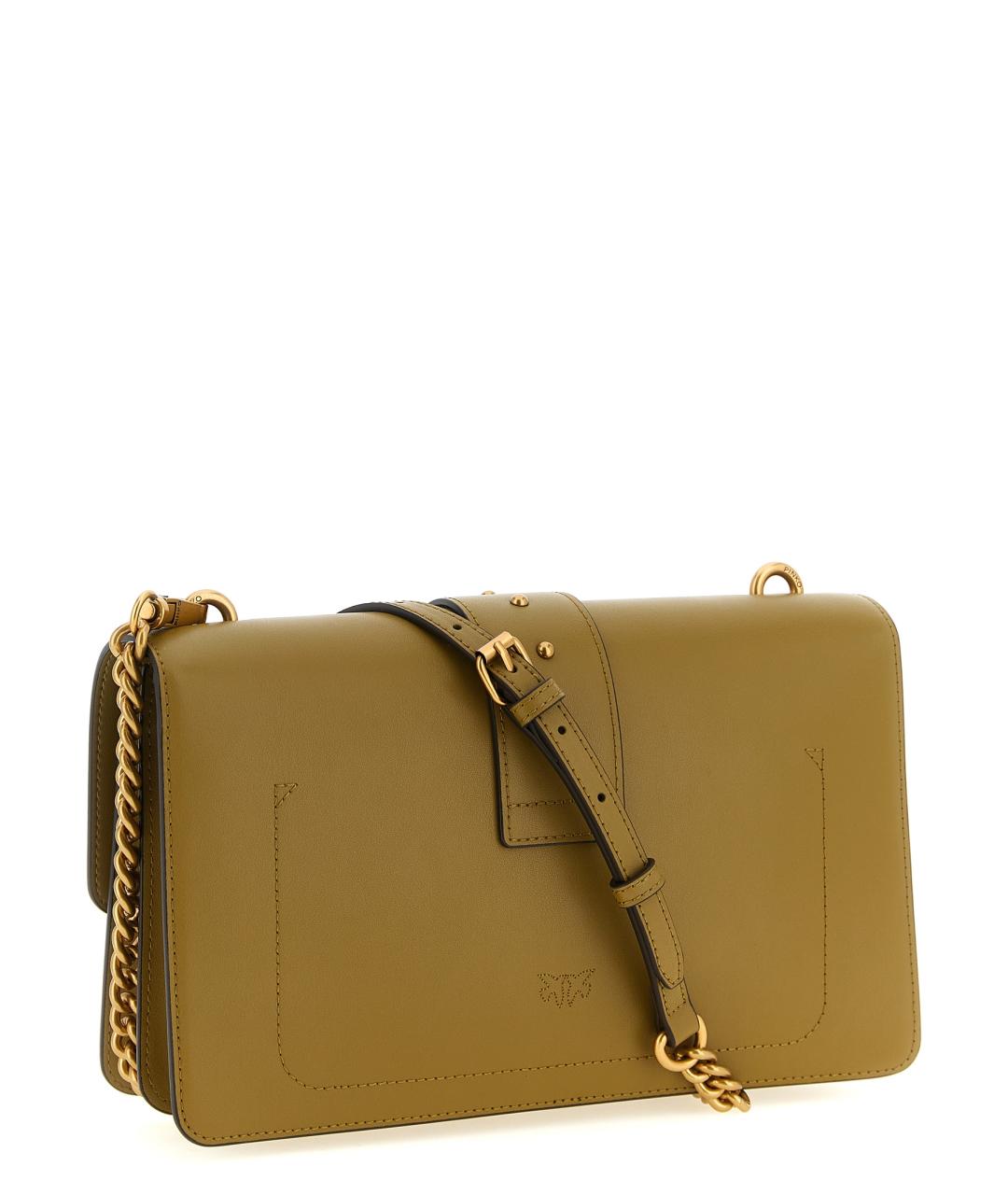 PINKO Зеленая кожаная сумка через плечо, фото 2