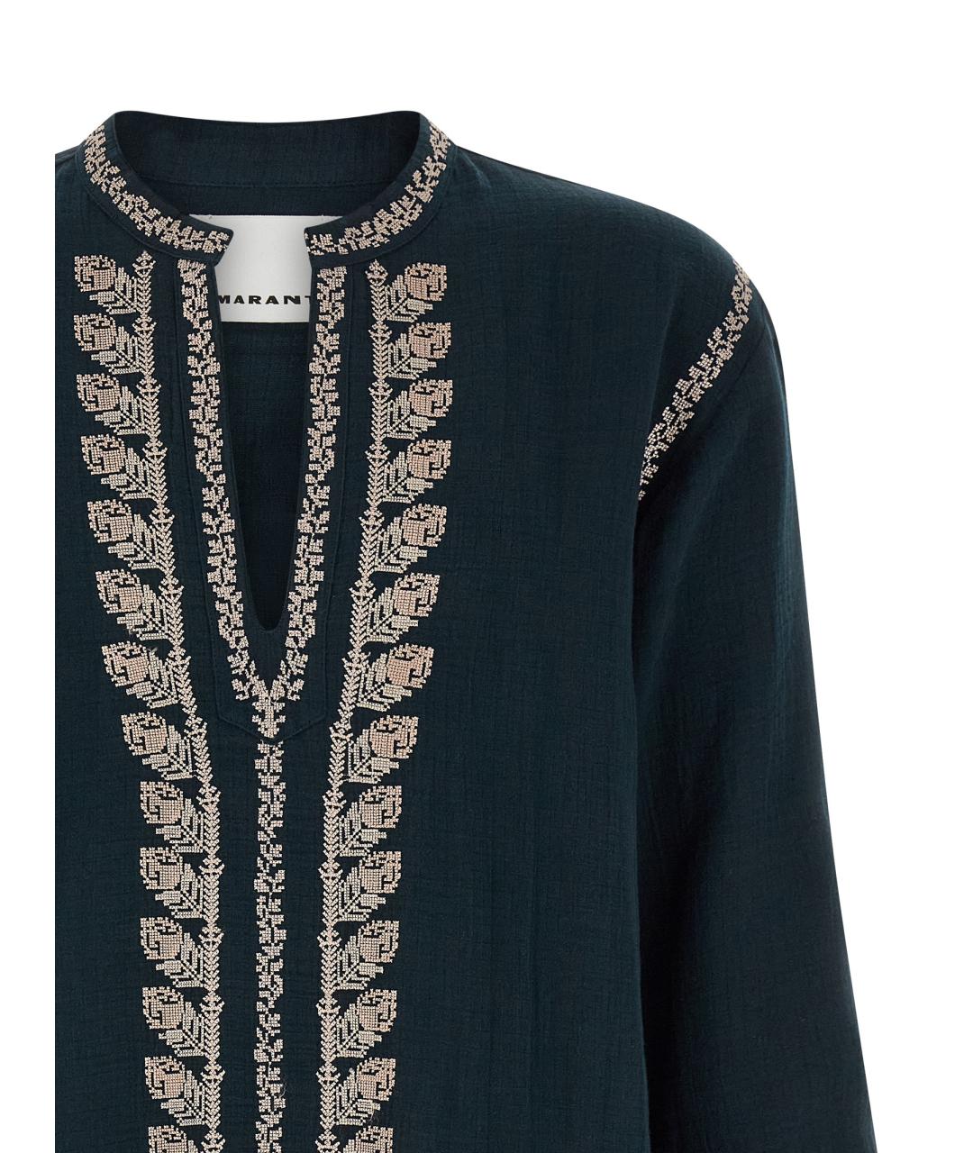 ISABEL MARANT Темно-синяя хлопковая кэжуал рубашка, фото 3