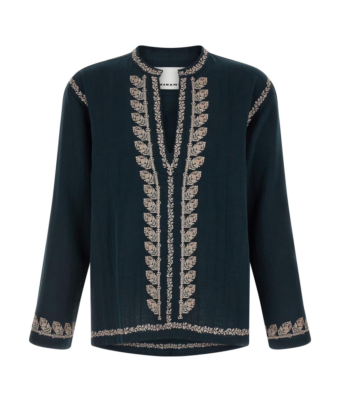 ISABEL MARANT Темно-синяя хлопковая кэжуал рубашка, фото 1