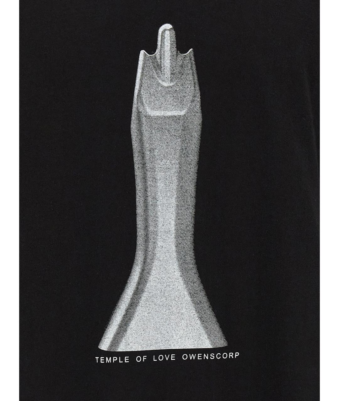 RICK OWENS DRKSHDW Черная хлопковая футболка, фото 4